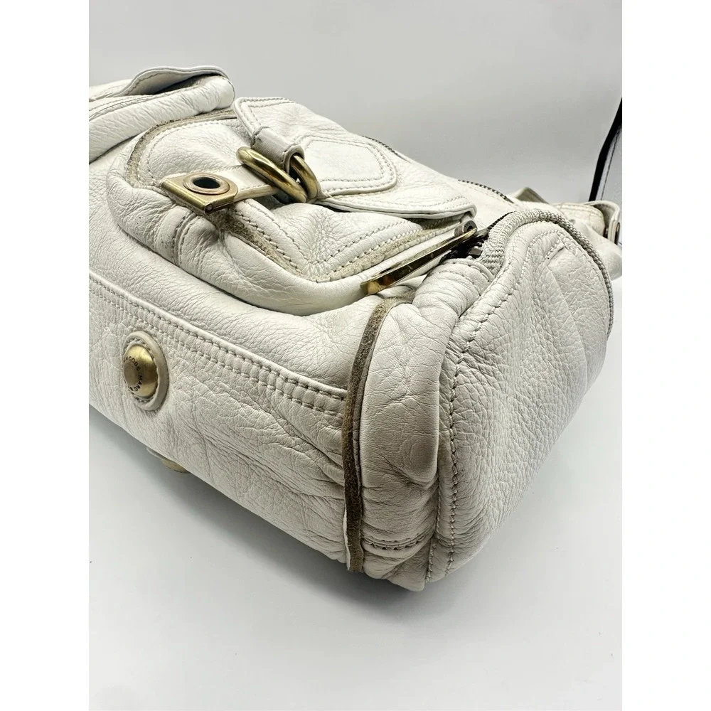 Marc by Marc Jacobs White Leather Multi-Pocket Handbag